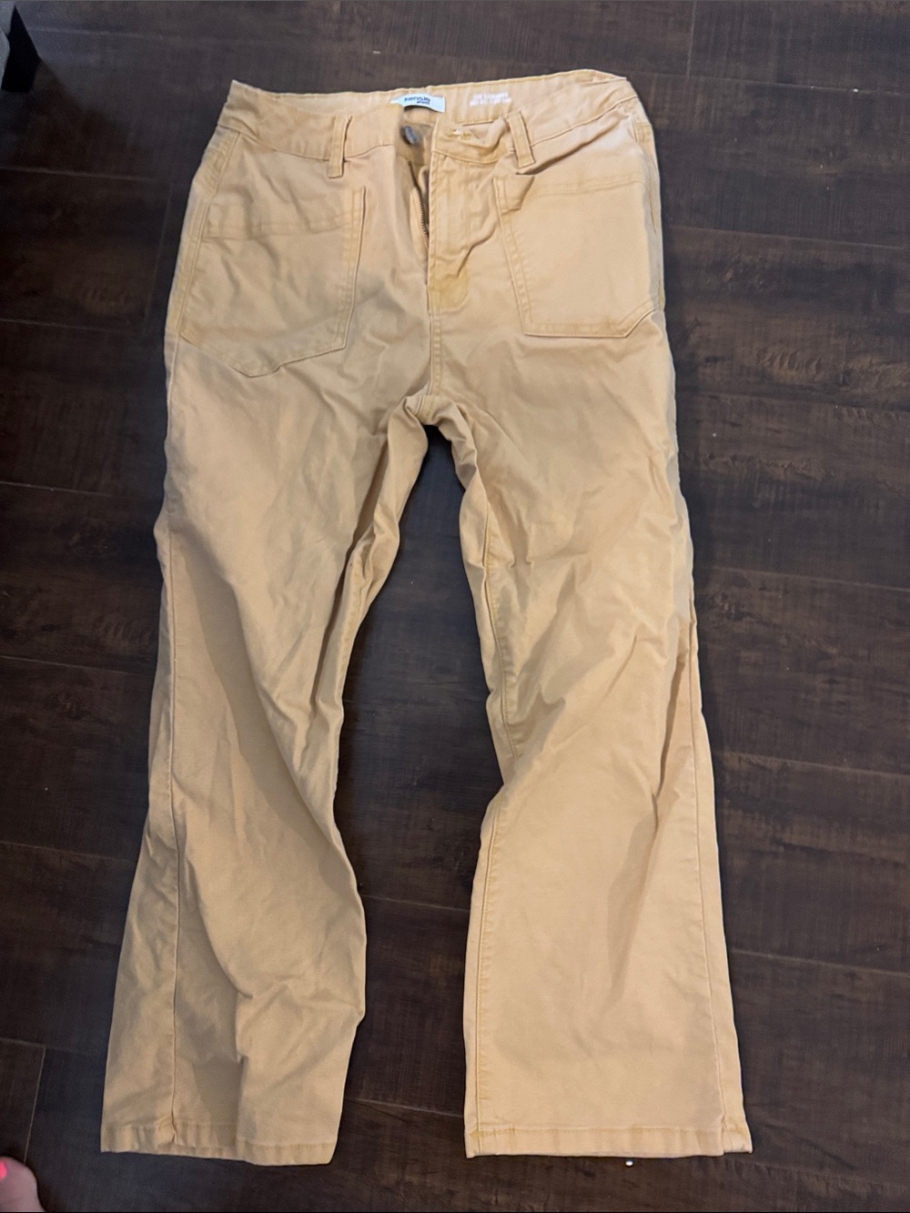 Kensie Straight-Leg Chinos in Tan